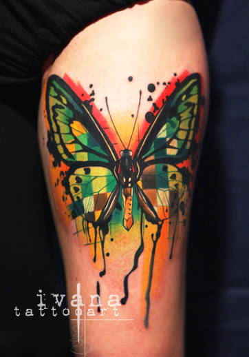 Melting Butterfly Tattoo